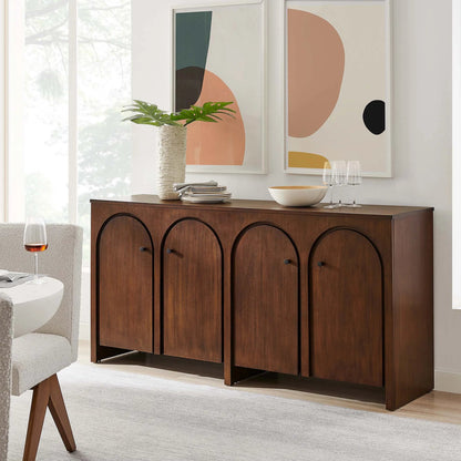 Osceola Wood Grain 4-Door Sideboard Storage Cabinet by Evans & Londeen. Made from wood in a transitional style.