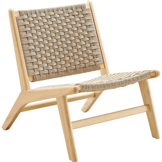 Young Woven Rope Wood Accent Lounge Chair by Evans & Londeen. Made from wood in a modern style.