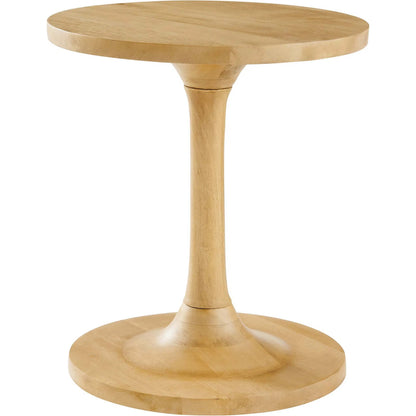Allodium Round Wood Side Table by Evans & Londeen in walnut. Made from wood in a modern style.