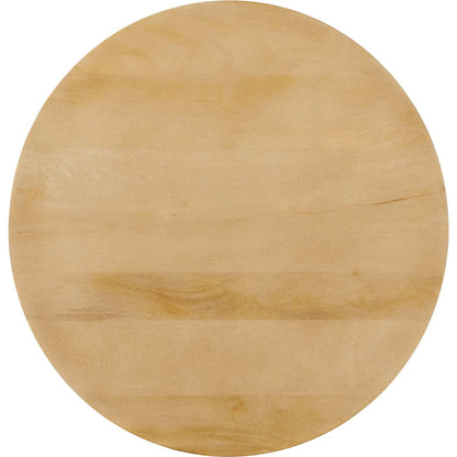 Allodium Round Wood Side Table by Evans & Londeen in walnut. Made from wood in a modern style.