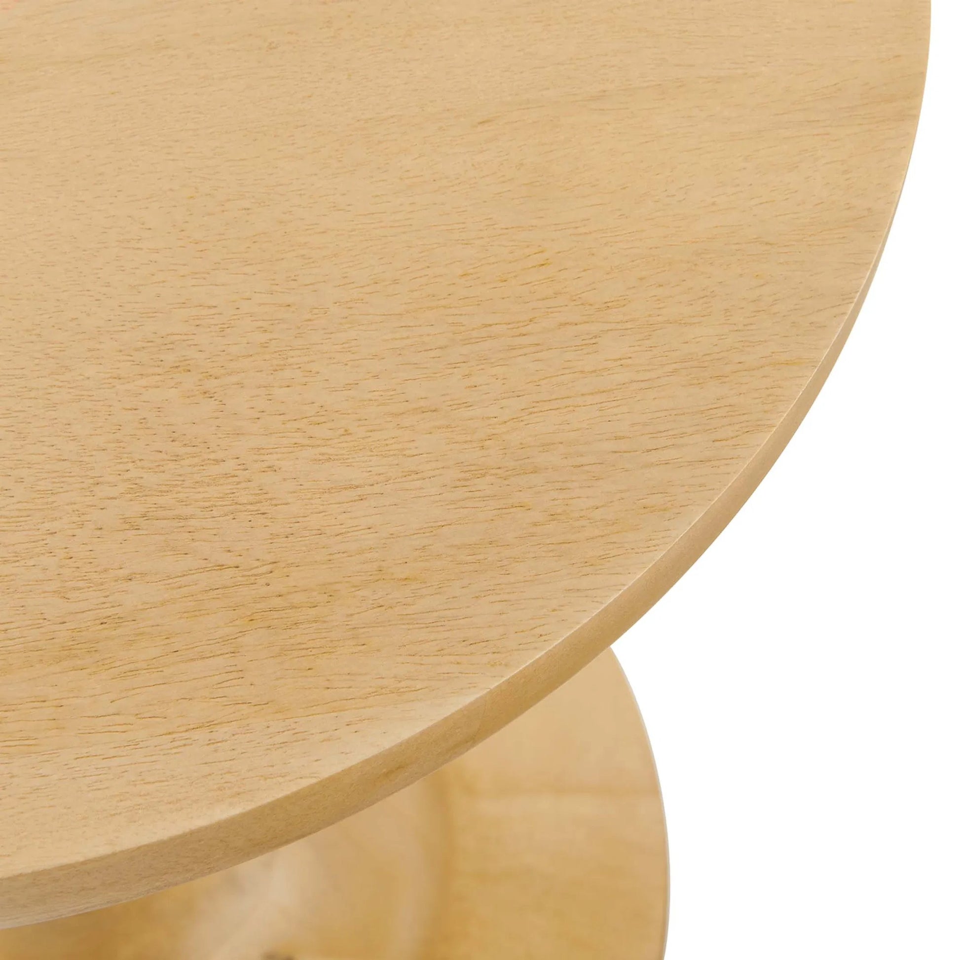 Allodium Round Wood Side Table by Evans & Londeen in walnut. Made from wood in a modern style.