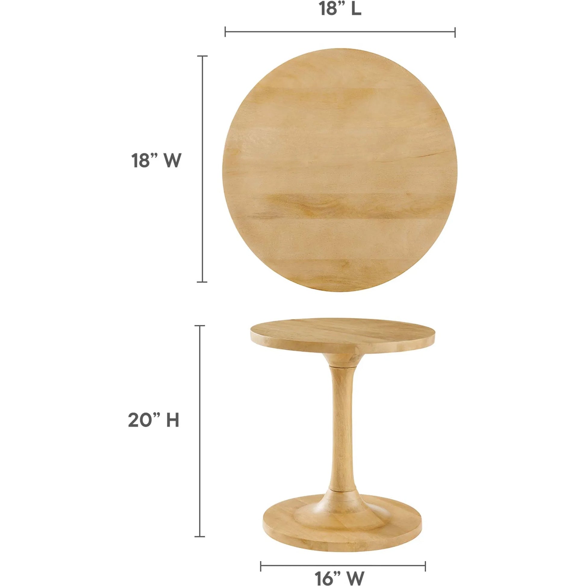 Allodium Round Wood Side Table by Evans & Londeen in walnut. Made from wood in a modern style.