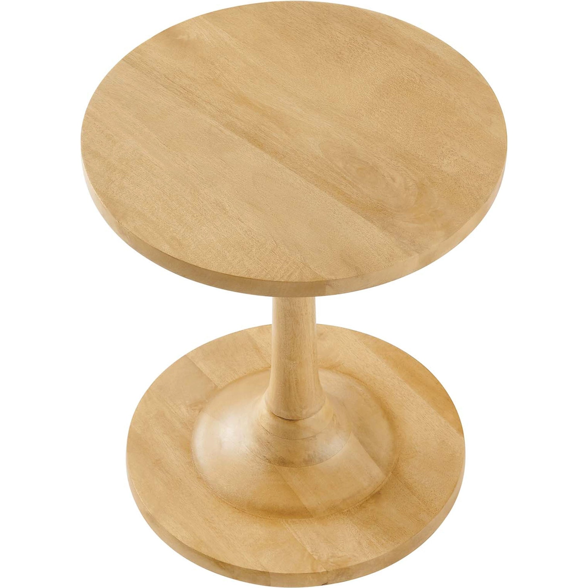 Allodium Round Wood Side Table by Evans & Londeen in walnut. Made from wood in a modern style.