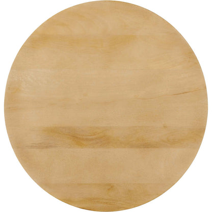 Allodium Round Wood Side Table by Evans & Londeen in walnut. Made from wood in a modern style.