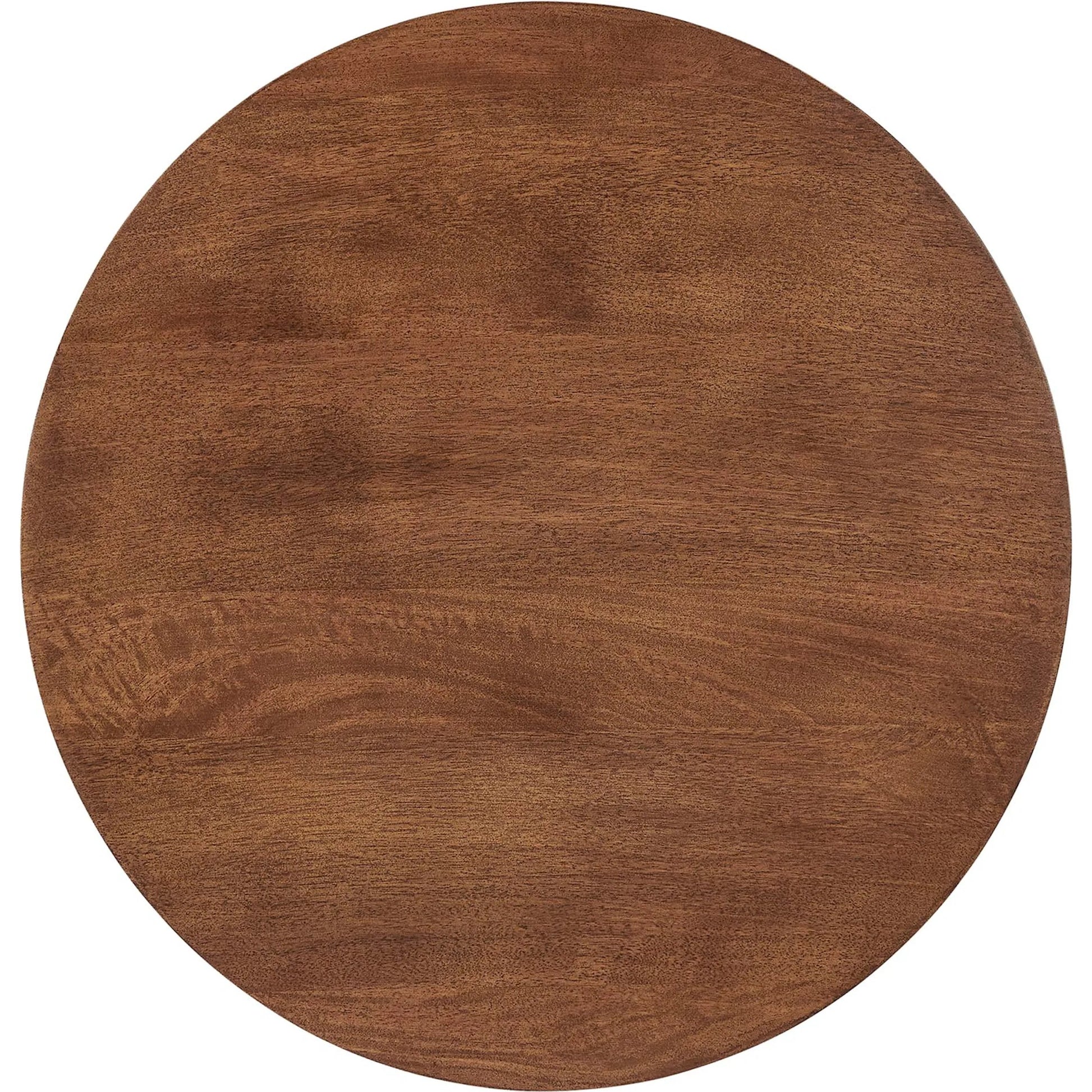 Allodium Round Wood Side Table by Evans & Londeen in walnut. Made from wood in a modern style.