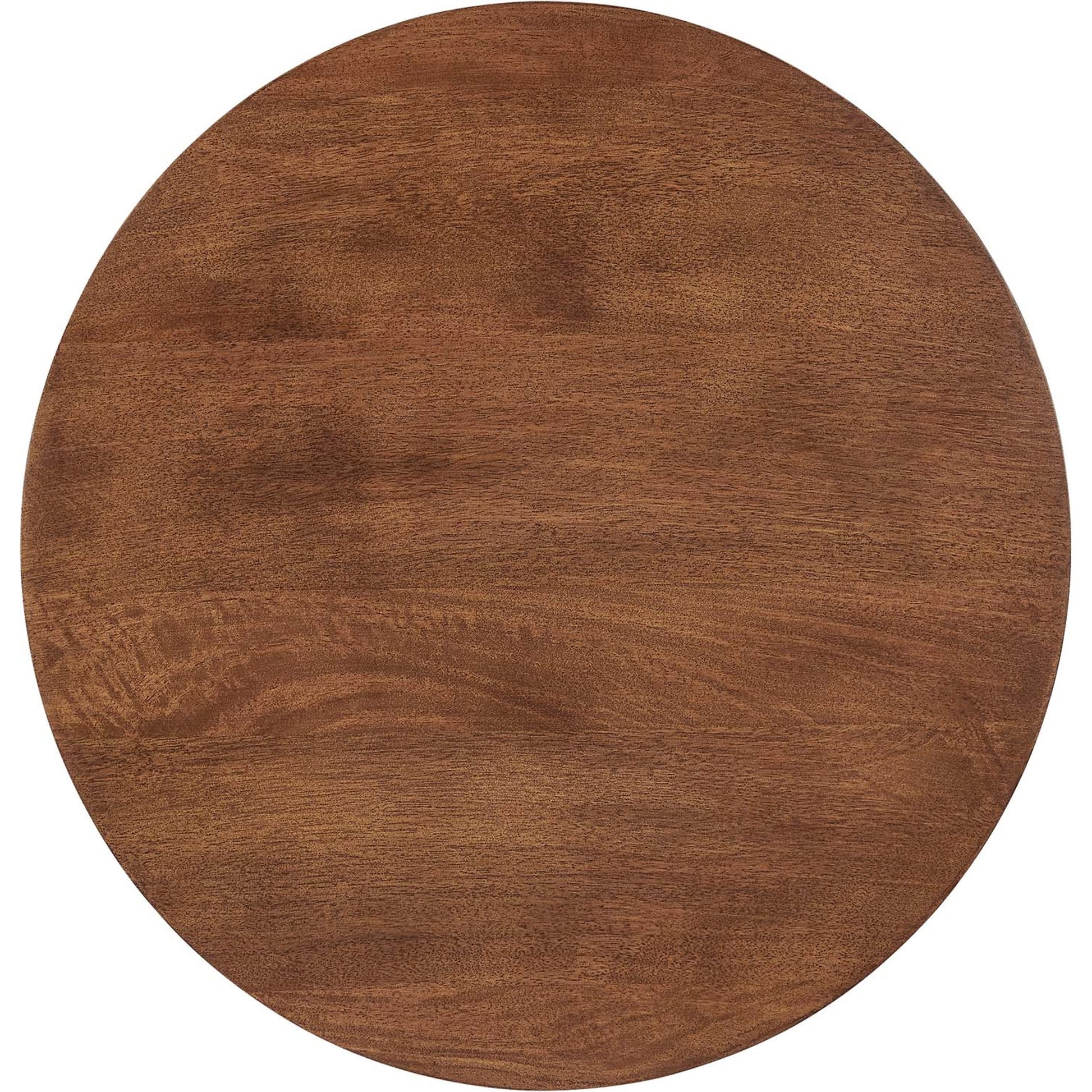 Allodium Round Wood Side Table by Evans & Londeen in walnut. Made from wood in a modern style.