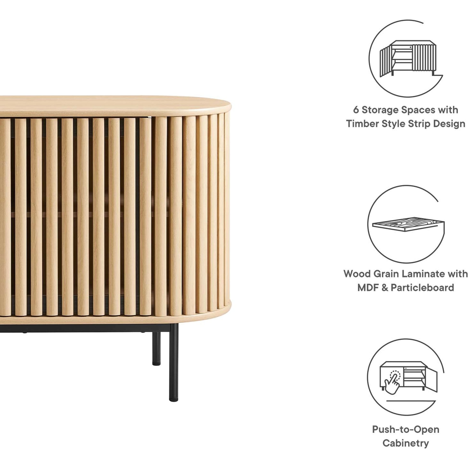 Winchester 59” Oval Sideboard by Evans & Londeen. Made from unique in a modern style.