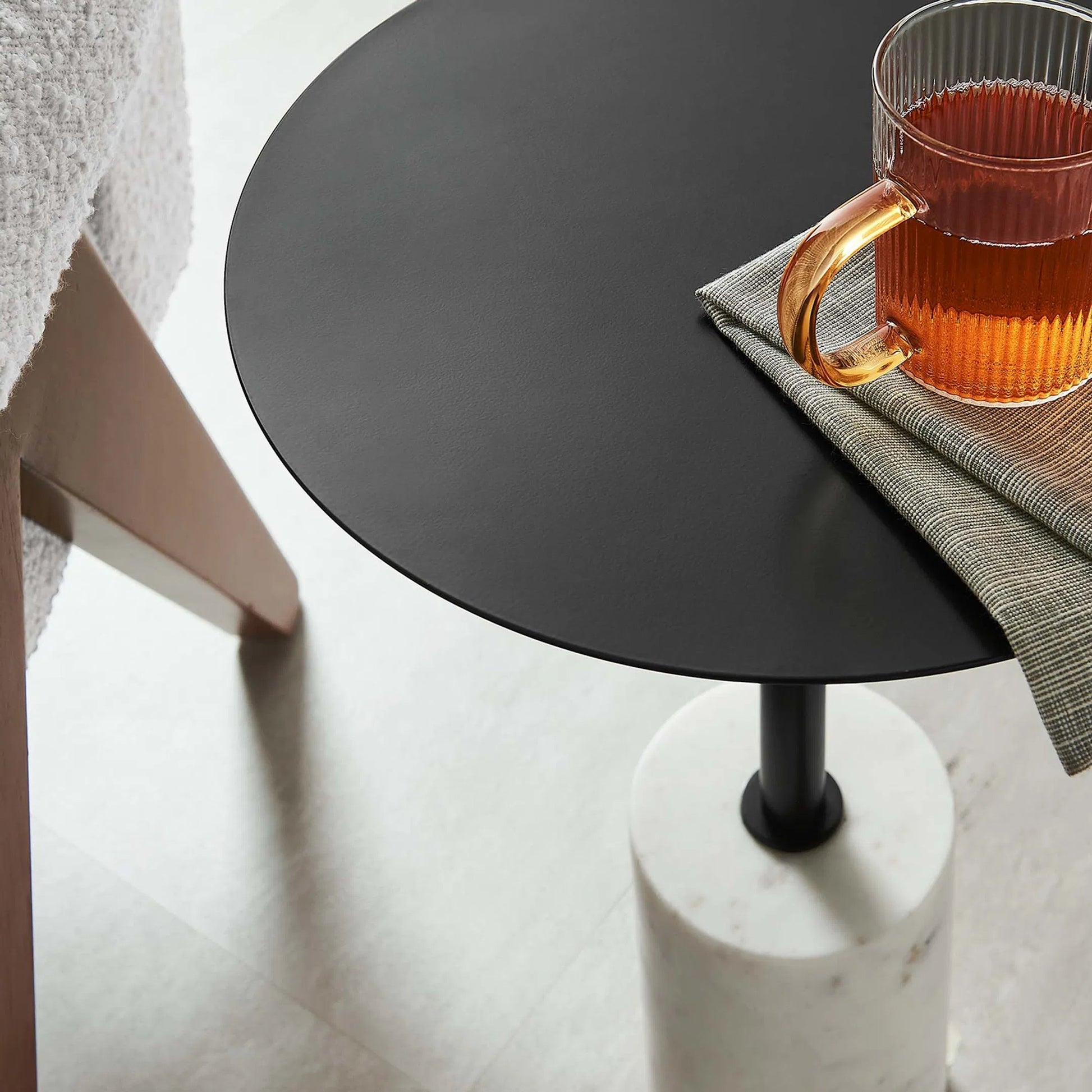 Valverde Round Side Table by Evans & Londeen. Made from unique in a modern style.