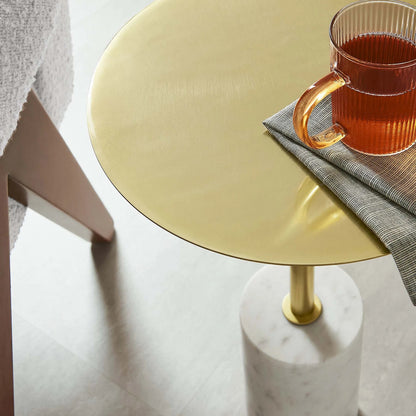 Valverde Round Side Table by Evans & Londeen. Made from unique in a modern style.
