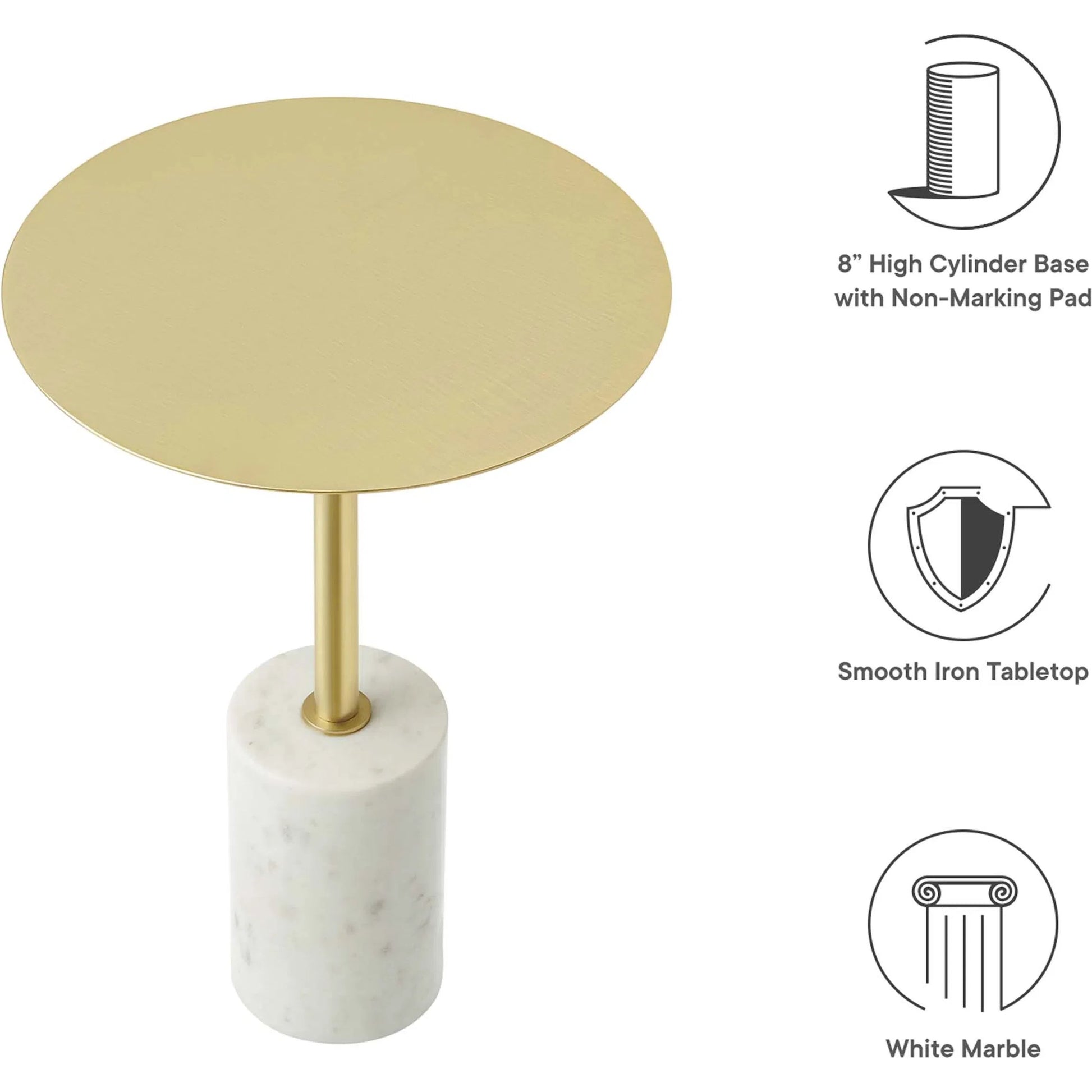 Valverde Round Side Table by Evans & Londeen. Made from unique in a modern style.