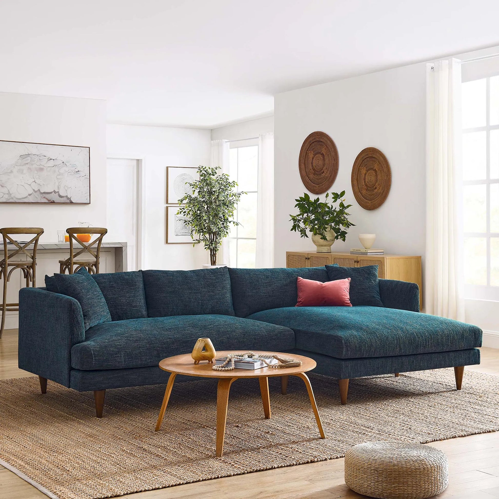 Okanogan Right-Facing Down Filled Overstuffed Sectional Sofa by Evans & Londeen. Made from 100% polyester in a modern style.