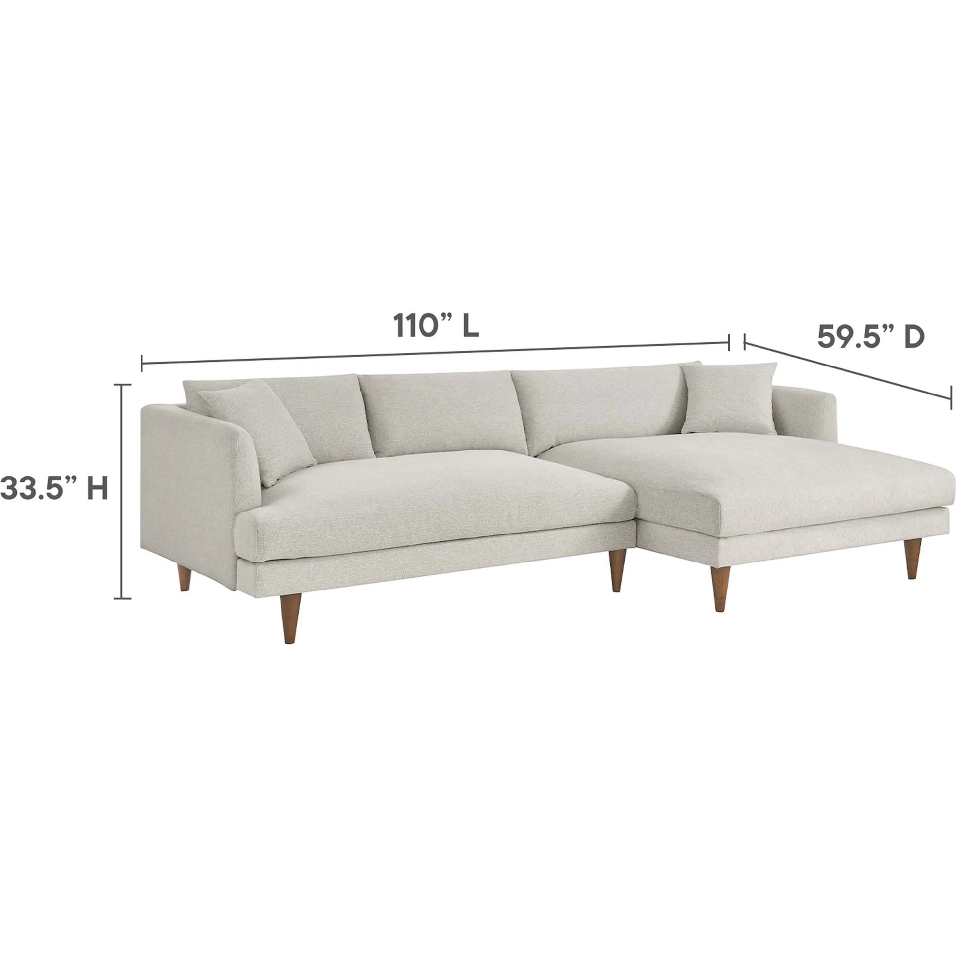 Okanogan Right-Facing Down Filled Overstuffed Sectional Sofa by Evans & Londeen. Made from 100% polyester in a modern style.
