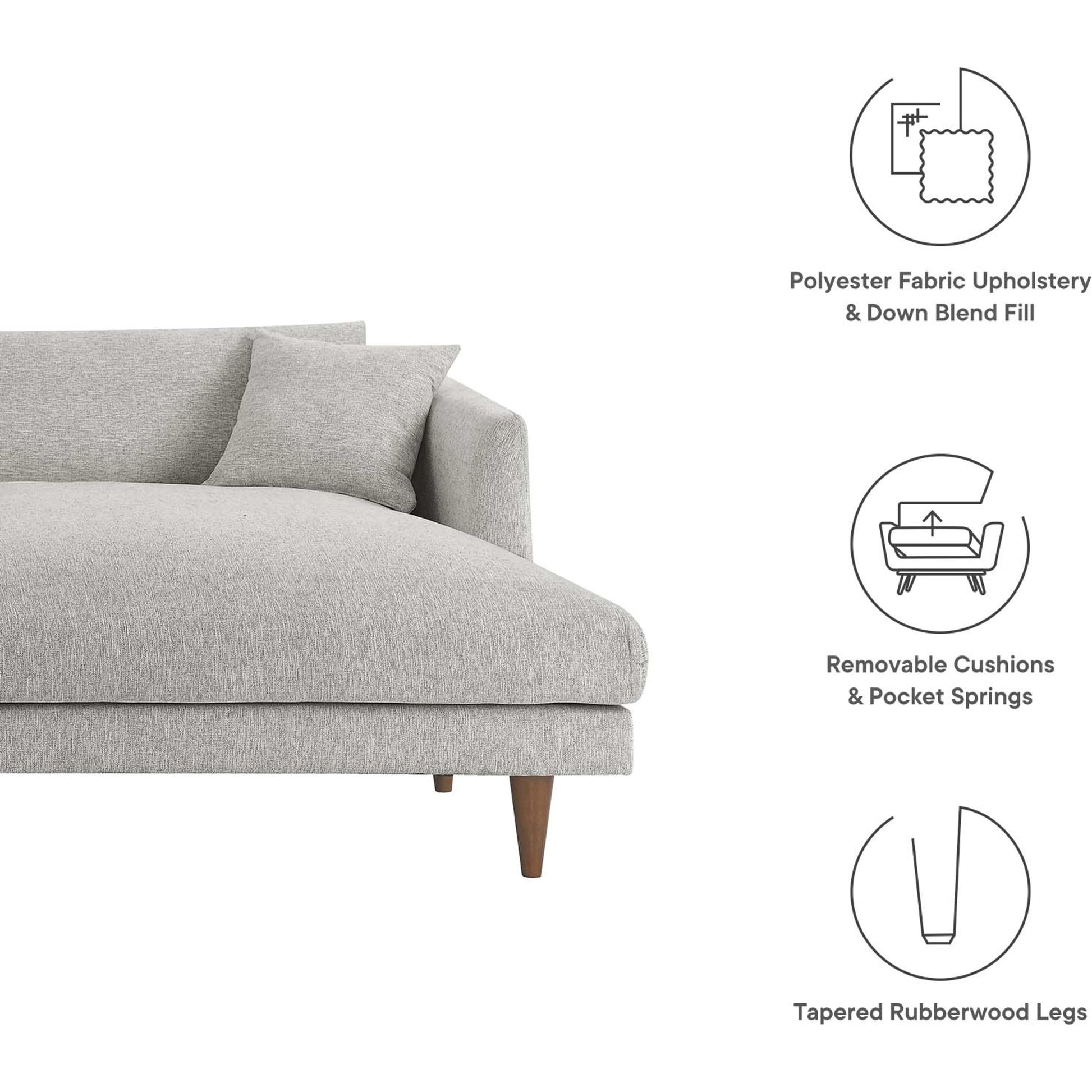 Okanogan Right-Facing Down Filled Overstuffed Sectional Sofa by Evans & Londeen. Made from 100% polyester in a modern style.