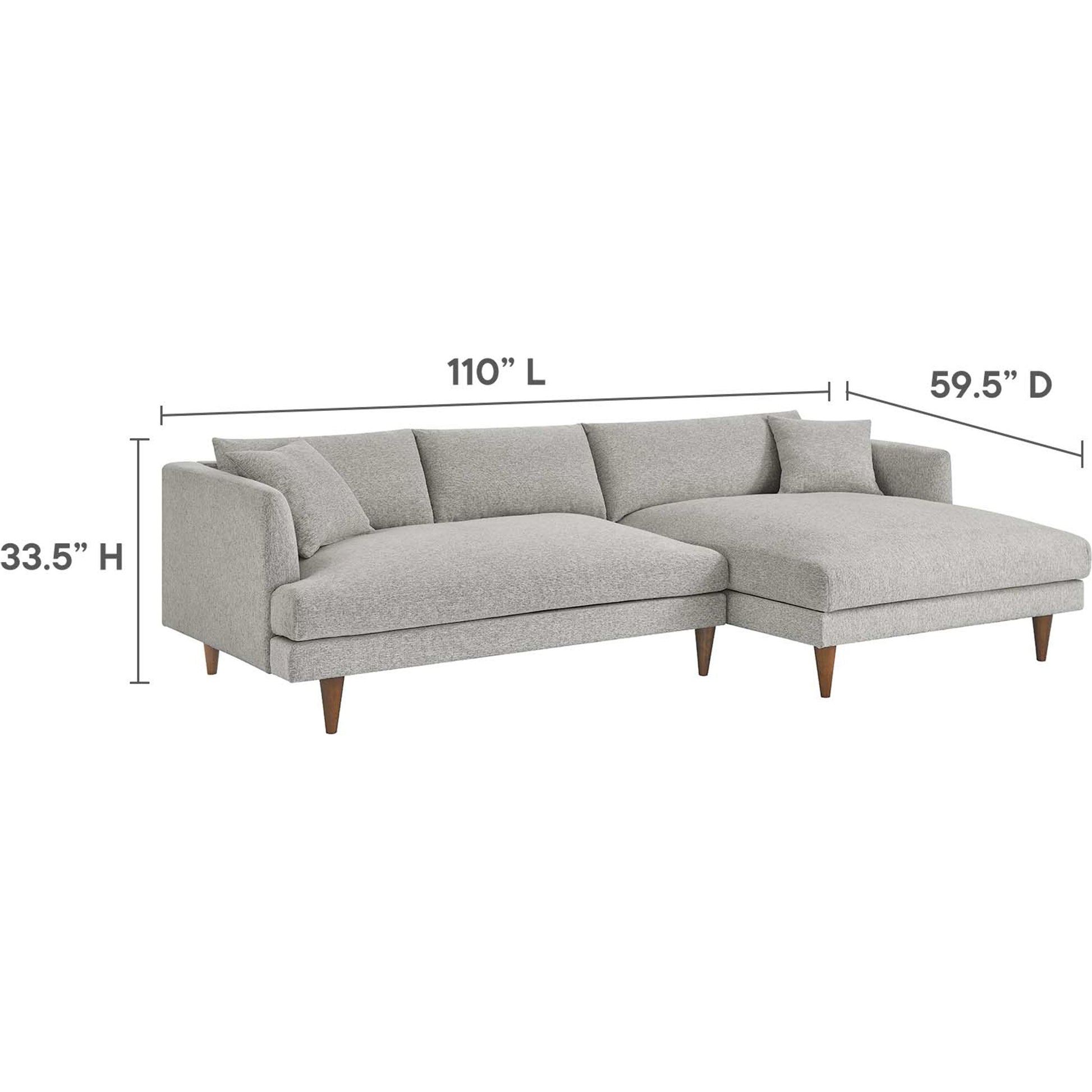 Okanogan Right-Facing Down Filled Overstuffed Sectional Sofa by Evans & Londeen. Made from 100% polyester in a modern style.