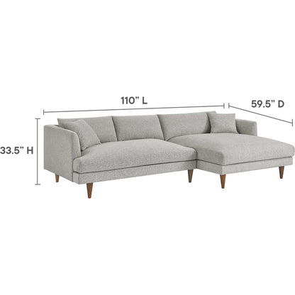 Okanogan Right-Facing Down Filled Overstuffed Sectional Sofa by Evans & Londeen. Made from 100% polyester in a modern style.