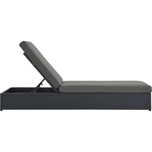 Conejos Powder-Coated Aluminum Chaise Lounge Chair by Evans & Londeen. Made from powder, coated aluminum in a transitional style.