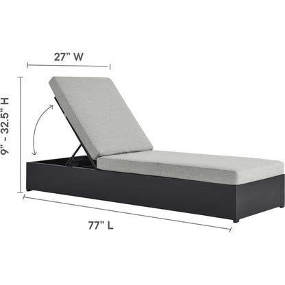 Conejos Powder-Coated Aluminum Chaise Lounge Chair by Evans & Londeen. Made from powder, coated aluminum in a transitional style.