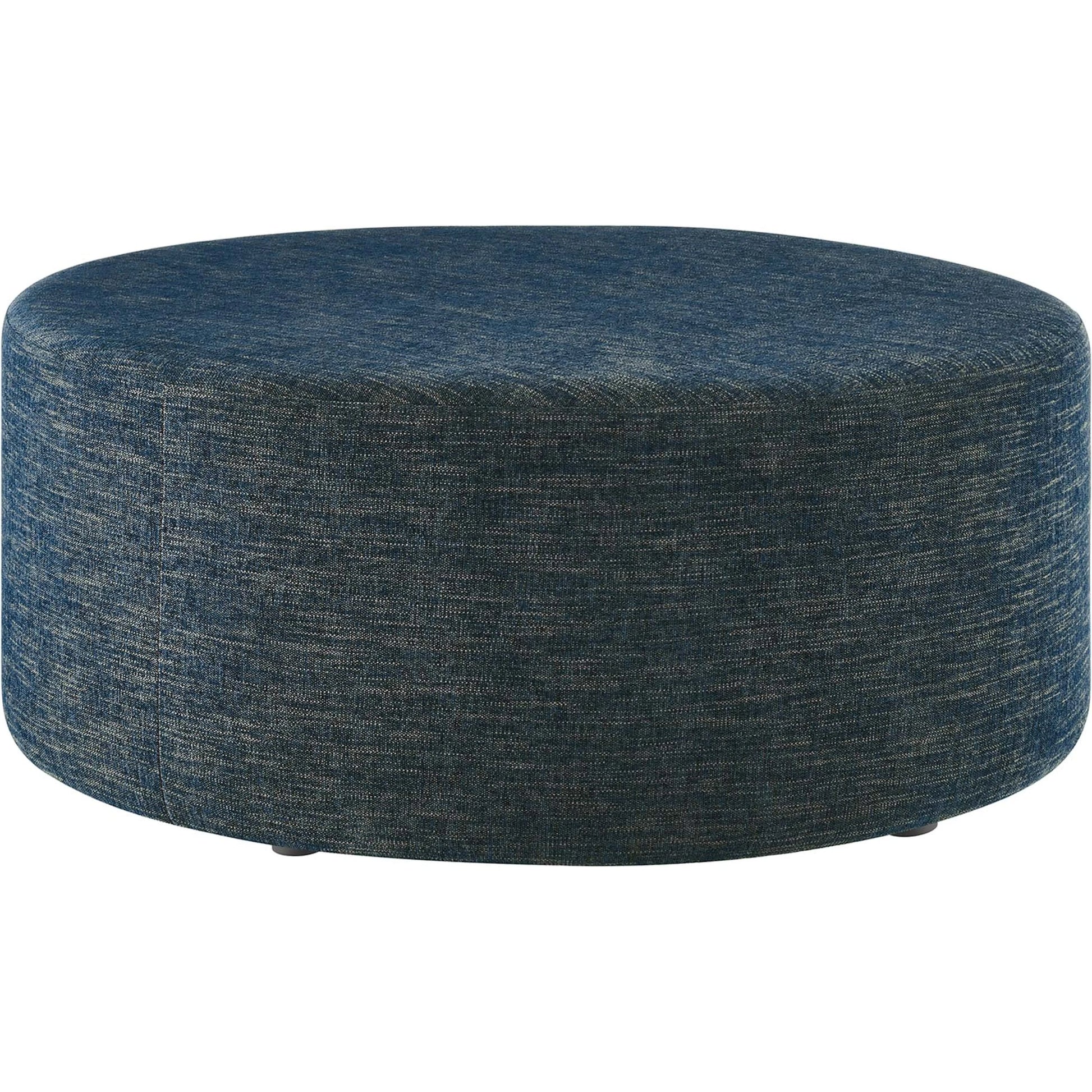 Ionia 38" Round Woven Heathered Ottoman by Evans & Londeen. Made from unique in a modern style.