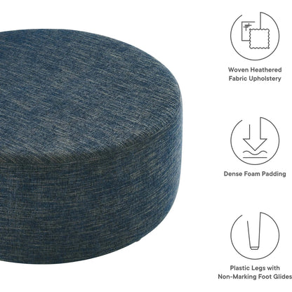 Ionia 38" Round Woven Heathered Ottoman by Evans & Londeen. Made from unique in a modern style.
