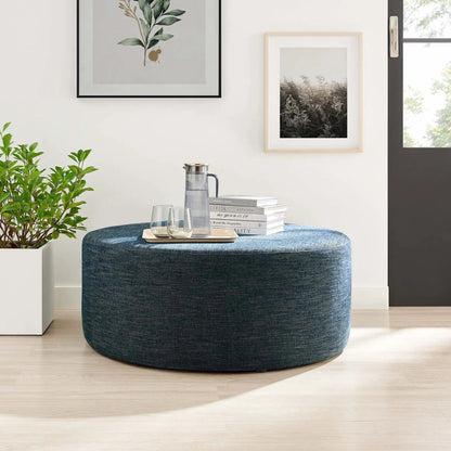Ionia 38" Round Woven Heathered Ottoman by Evans & Londeen. Made from unique in a modern style.