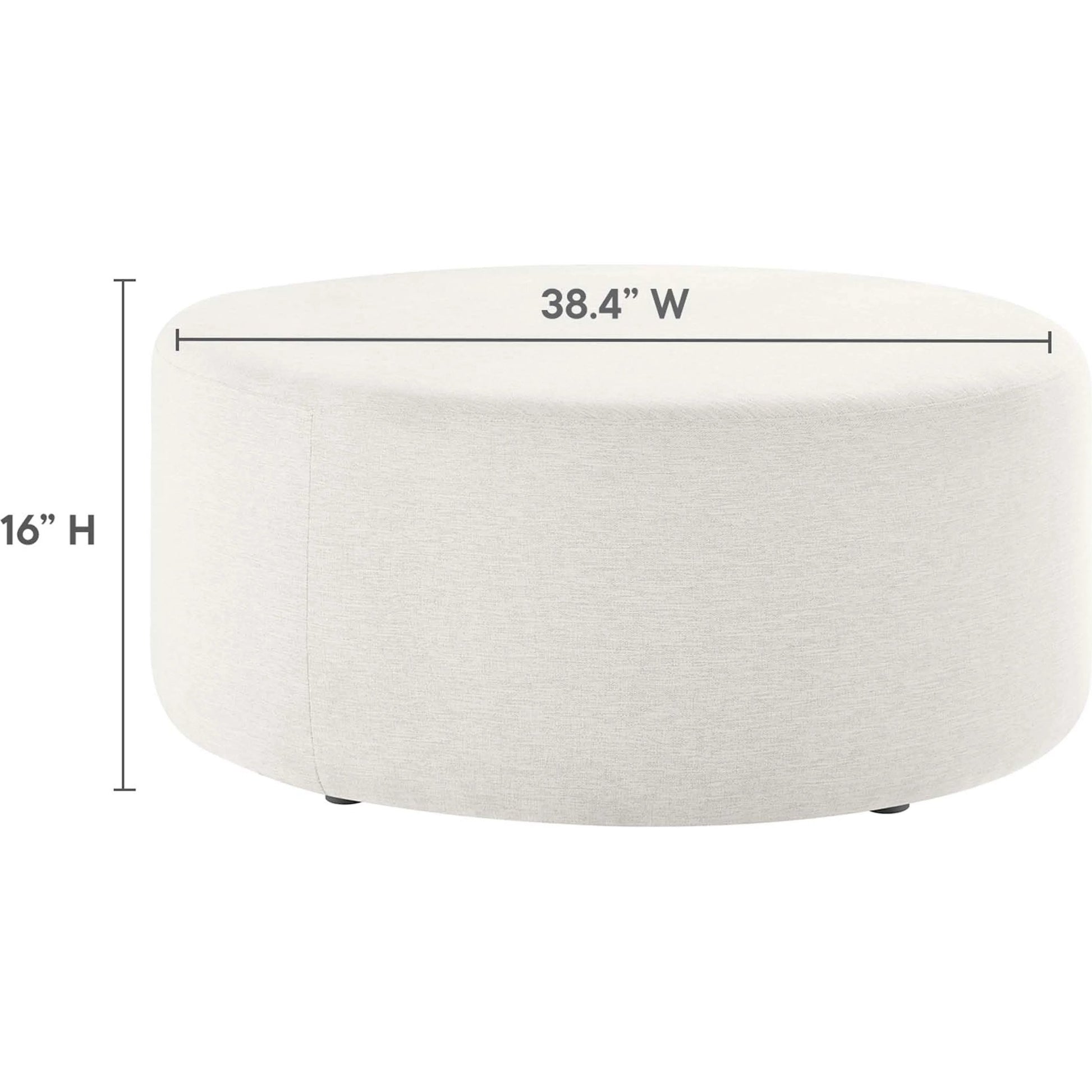 Ionia 38" Round Woven Heathered Ottoman by Evans & Londeen. Made from unique in a modern style.