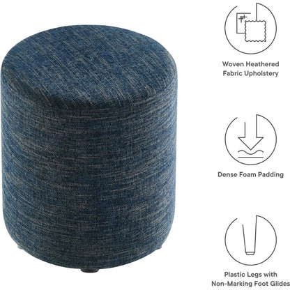 Ionia 16" Round Woven Heathered Ottoman by Evans & Londeen. Made from unique in a modern style.
