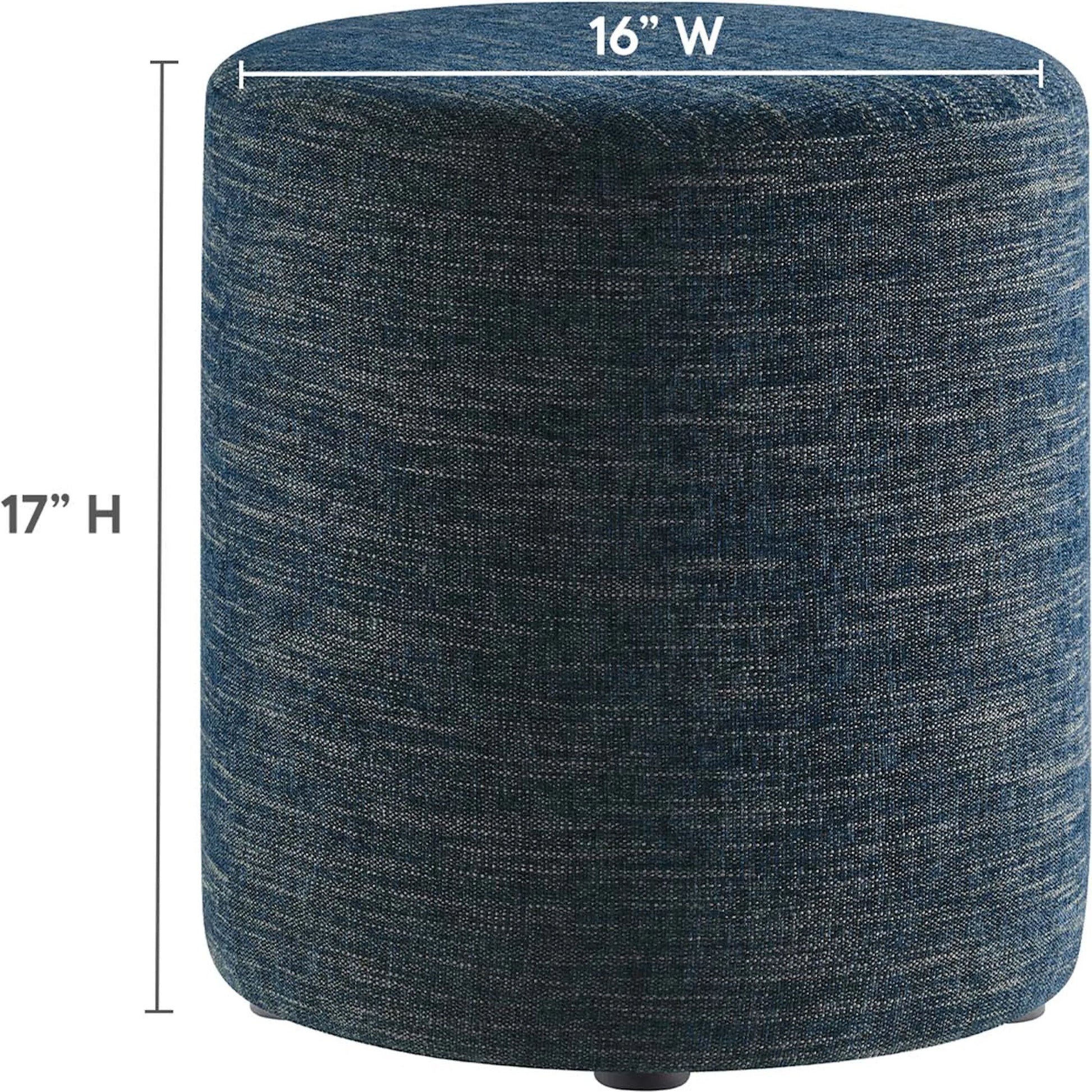 Ionia 16" Round Woven Heathered Ottoman by Evans & Londeen. Made from unique in a modern style.