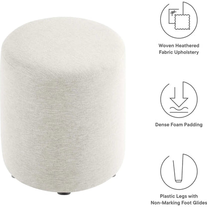 Ionia 16" Round Woven Heathered Ottoman by Evans & Londeen. Made from unique in a modern style.