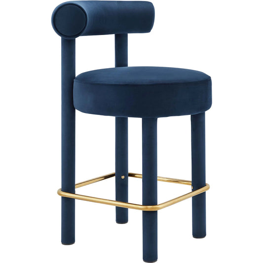 Skamania Velvet Counter Stool (Set of 2) by Evans & Londeen in midnight blue gold. Made from unique in a modern style.