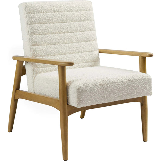 Trego Boucle Accent Chair by Evans & Londeen. Made from boucle fabric in a unique style.