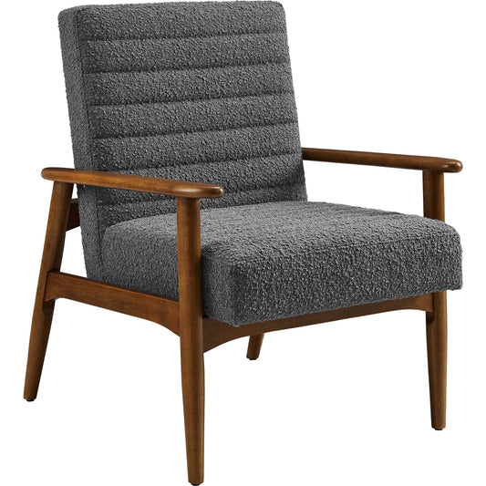 Trego Boucle Accent Chair by Evans & Londeen. Made from boucle fabric in a unique style.