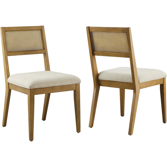 Saunders Faux Rattan Dining Chairs (Set of 2) by Evans & Londeen. Made from fabric in a unique style.