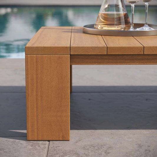 Conejos Acacia Wood Coffee Table by Evans & Londeen in natural. Made from acacia wood in a unique style.