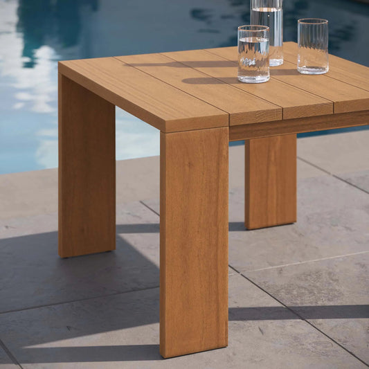 Conejos Acacia Wood Side Table by Evans & Londeen in natural. Made from acacia wood in a unique style.