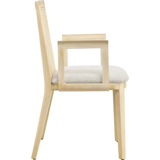 Carson Wood and Rattan Dining Armchair by Evans & Londeen. Made from wood in a unique style.