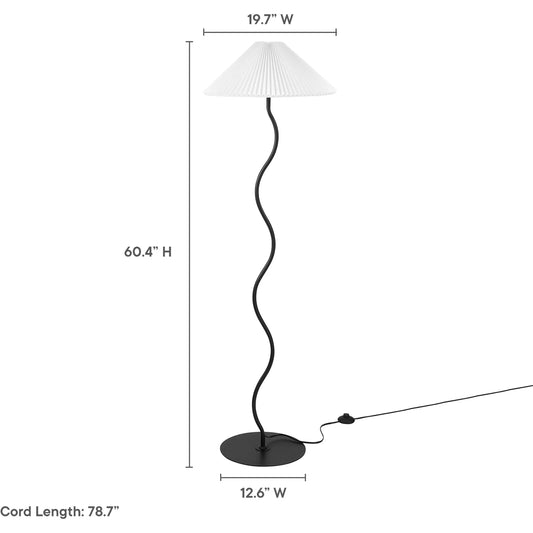 Sevier Squiggle Floor Lamp by Evans & Londeen in black. Made from unique in a unique style.