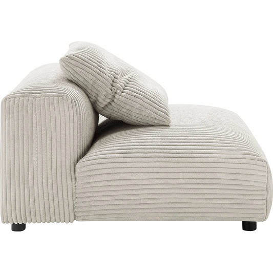 Alcorn 3-Piece Modular Corduroy Sofa by Evans & Londeen. Made from corduroy upholstered in a unique style.
