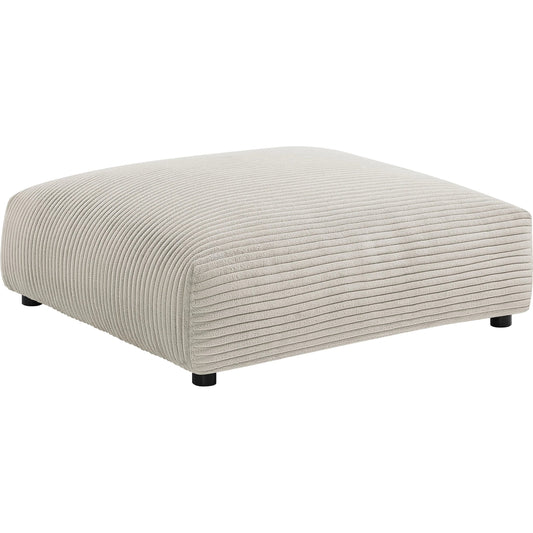 Alcorn Modular Corduroy Armless Chair and Ottoman Set by Evans & Londeen. Made from corduroy upholstered in a unique style.