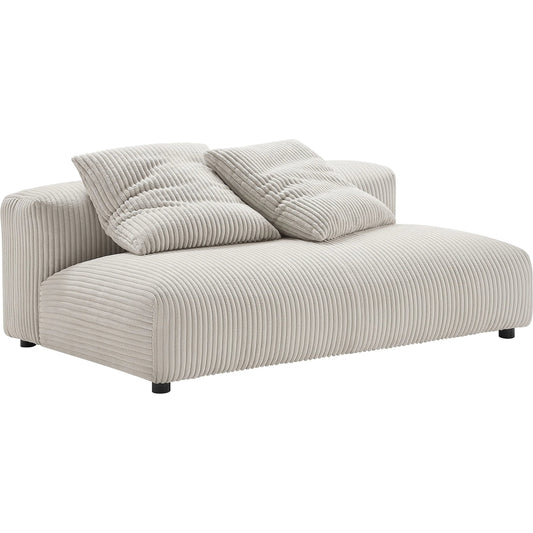 Alcorn Modular Corduroy Armless Loveseat by Evans & Londeen. Made from corduroy upholstered in a unique style.
