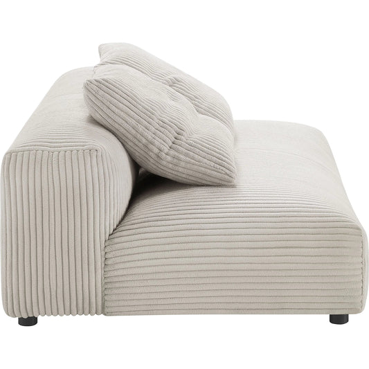 Alcorn Modular Corduroy Armless Loveseat by Evans & Londeen. Made from corduroy upholstered in a unique style.