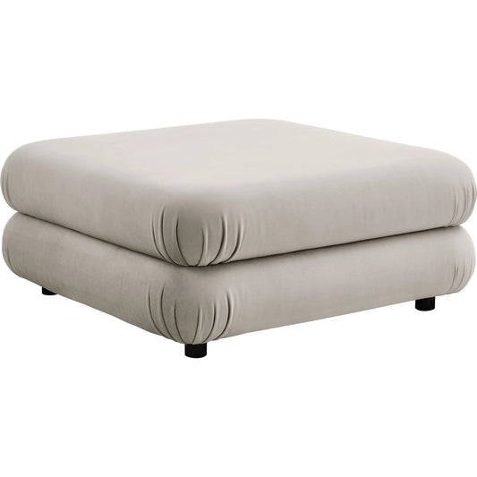 Wilkes Modular Ottoman by Evans & Londeen. Made from performance velvet in a unique style.
