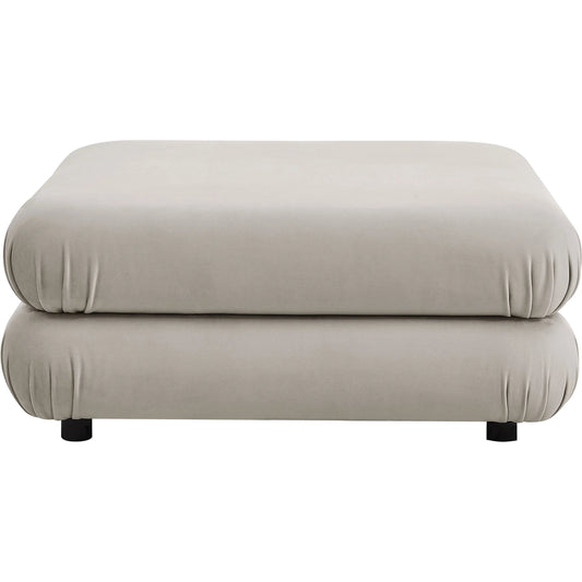 Wilkes Modular Ottoman by Evans & Londeen. Made from performance velvet in a unique style.