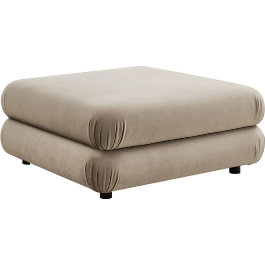 Wilkes Modular Ottoman by Evans & Londeen. Made from performance velvet in a unique style.