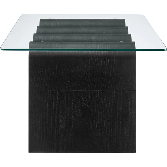 Claiborne Glass Top Coffee Table by Evans & Londeen. Made from glass top in a unique style.
