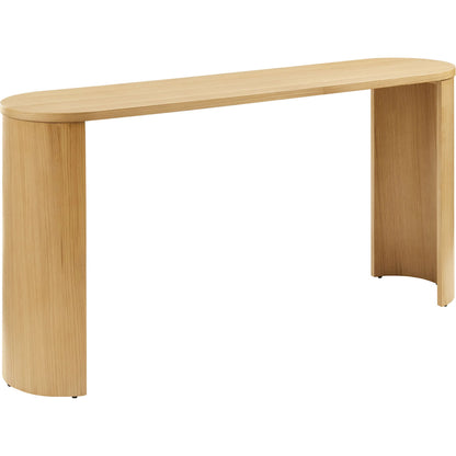 Swisher Oval Wood Entryway Console Table by Evans & Londeen in oak. Made from oval wood in a transitional style.