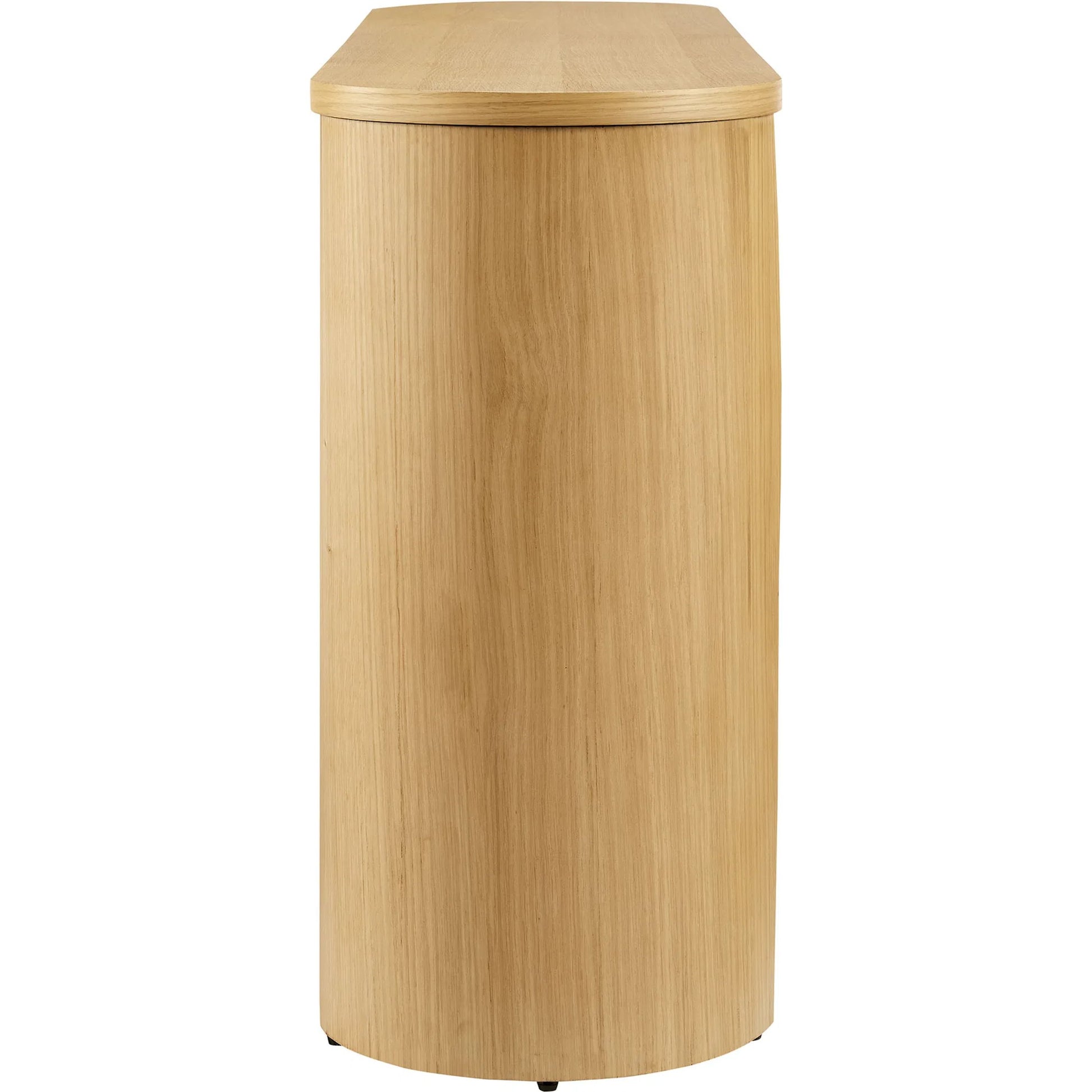 Swisher Oval Wood Entryway Console Table by Evans & Londeen in oak. Made from oval wood in a transitional style.