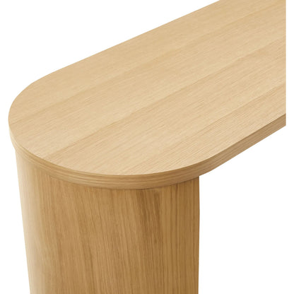 Swisher Oval Wood Entryway Console Table by Evans & Londeen in oak. Made from oval wood in a transitional style.