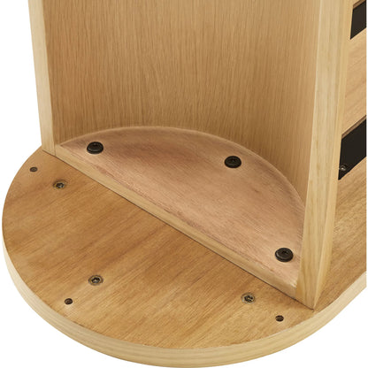 Swisher Oval Wood Entryway Console Table by Evans & Londeen in oak. Made from oval wood in a transitional style.