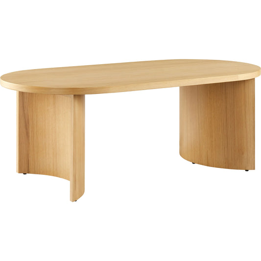 Rincon Oval Wood Coffee Table by Evans & Londeen in oak. Made from oval wood in a unique style.