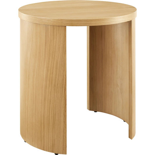 Rincon Round Wood End Table by Evans & Londeen in oak. Made from round wood in a unique style.